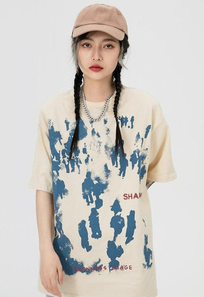 Gölge Temalı Oversize Tasarım T-Shirt