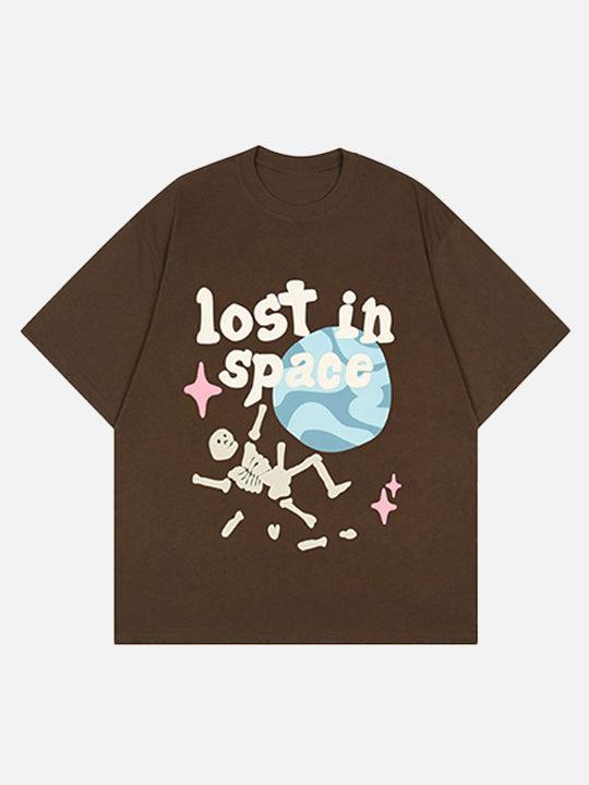 Lost In Space Baskılı T-Shirt