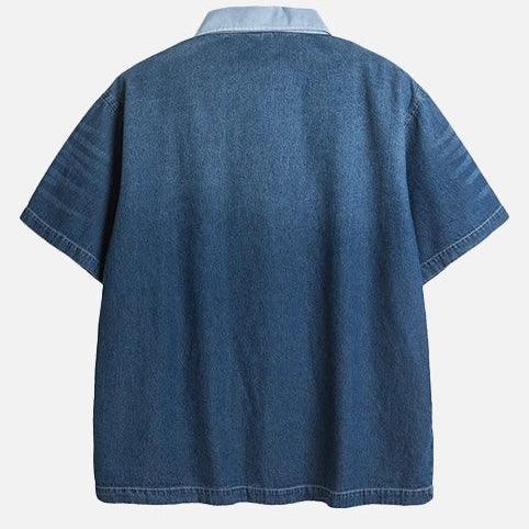 Denim Polo Yaka T-Shirt