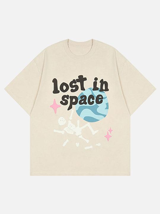 Lost In Space Baskılı T-Shirt