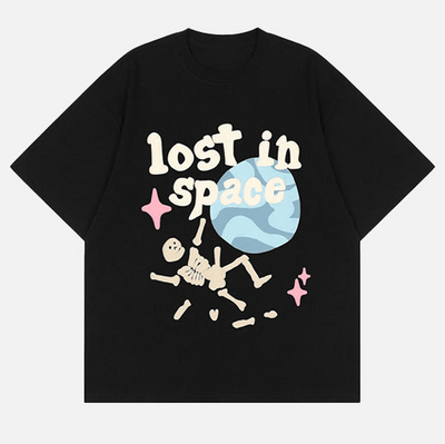 Lost In Space Baskılı T-Shirt